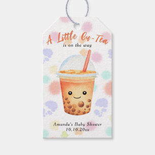 Een beetje Cu-Tea Bubble Tea Baby Shower Cadeaulabel
