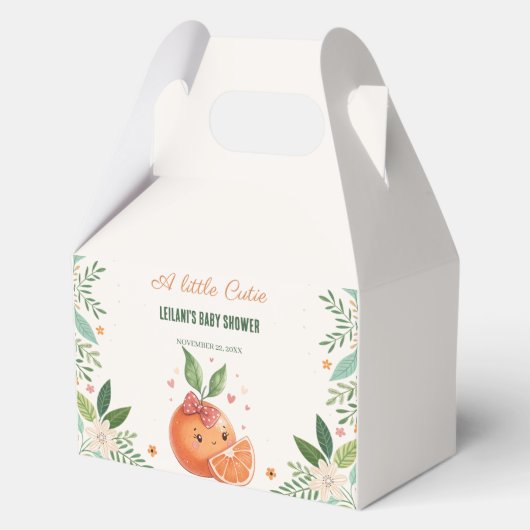 Een beetje Cutie Citrus Grapefruit Botanical Bedankdoosjes (Voorkant)