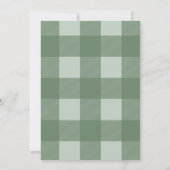 Een beetje Cutie Citrus Sinaasappel Gingham Baby s Kaart (Achterkant)