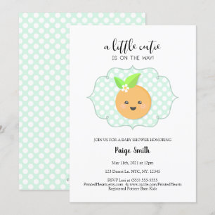 Een beetje cutie Clementine Baby shower Kaart