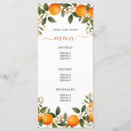 Een beetje cutie is op de weg Tangerine Baby showe Menu