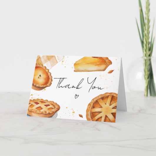 Een beetje Cutie Pie Baby shower Bedankkaart (Voorkant)