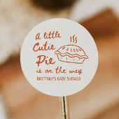 Een beetje Cutie Pie Baby shower gunst Ronde Sticker