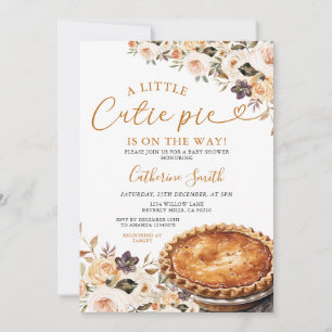 Een beetje Cutie Pie Baby shower Pompoen Herfst Fl Kaart