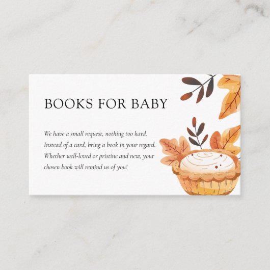 Een beetje Cutie Pie Herfst Bloemen Boeken voor Ba Informatiekaartje (Voorkant)