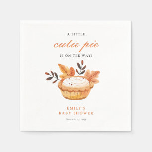 Een beetje Cutie Pie Herfst Floral Baby shower Servet