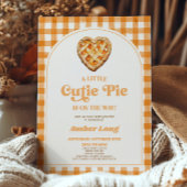 Een beetje Cutie Pie Retro Heart Pie Baby shower Kaart