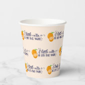 Een beetje cutie Sinaasappels Baby shower papier b Papieren Bekers (Achterkant)