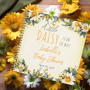 Een beetje Daisy Floral Baby shower gastenboek Notitieboek