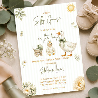Een beetje domme gans Aangepaste baby shower uitno Kaart