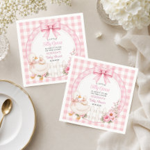 Een beetje domme gans Roze Cottagecore Baby Shower