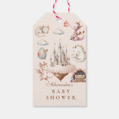 Een beetje draak is onderweg Baby shower Cadeaulabel (Achterkant)