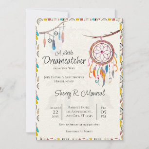 Een beetje Dreamcatcher Baby shower Invitation Kaart