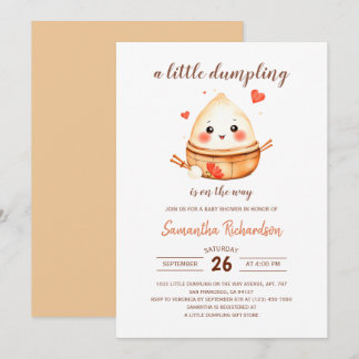 Een beetje dumpen is op de weg Bao Baby shower Kaart