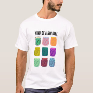 Een beetje een Big Dill Funny Colorful Pickles T-shirt