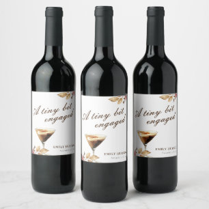 Een beetje espresso martini bruidsdouche wijn etiket