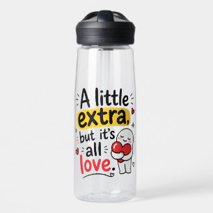 Een Beetje Extra Maar Allemaal Liefde Mooie Ontwer Waterfles