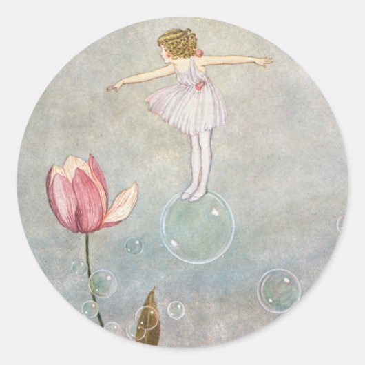 Een beetje feiel op een bubbeltje ronde sticker (Voorkant)