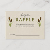 Een beetje Fisherman Waterverf Script Luier Raffle Informatiekaartje (Voorkant)