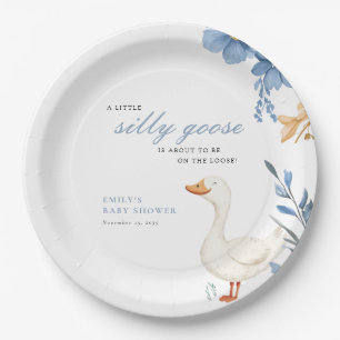 Een beetje Gekke Goose Boy Baby shower Papieren Bordje