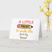 Een beetje grappig terug naar school student kaart (Gele Bloem)