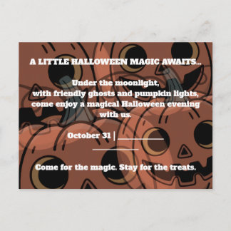 EEN BEETJE HALLOWEENMAGIE WACHTT UITNODIGING BRIEFKAART
