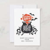 Een beetje Hocus Pocus Cute Halloween Classroom Ka Kaart (Voorkant)