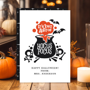 Een Beetje Hocus Pocus Mooie Halloween Klaslokaal Kaart