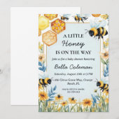 Een beetje honing is onderweg naar het baby shower kaart (Voorkant / Achterkant)
