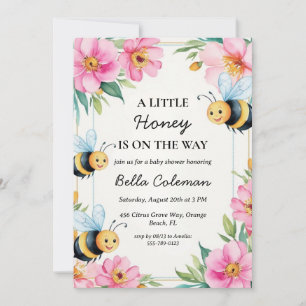 Een beetje honing is onderweg naar het baby shower kaart