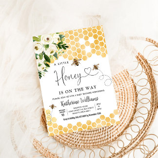 Een beetje honing is op weg Bij Thema Baby Shower Kaart