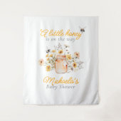 Een beetje honing op de weg Waterverf Baby shower Wandkleed (Voorkant)