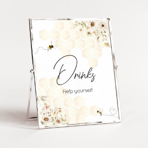 Een beetje honingbij Baby shower Drinken Poster