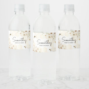 Een beetje honingbij Baby shower Waterfles Etiket
