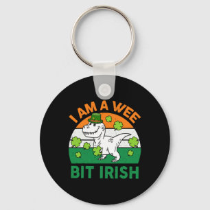 Een beetje Iers St. Patrick-dag dinosaurus peuter  Sleutelhanger