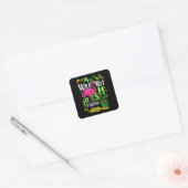Een beetje Iers vandaag sint-Patricks dag Flamingo Vierkante Sticker (Envelop)