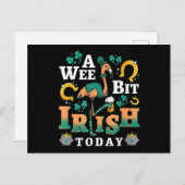 Een beetje Iers vandaag | St. Patrick's Day Flamin Aankondigingskaart (Voorkant / Achterkant)