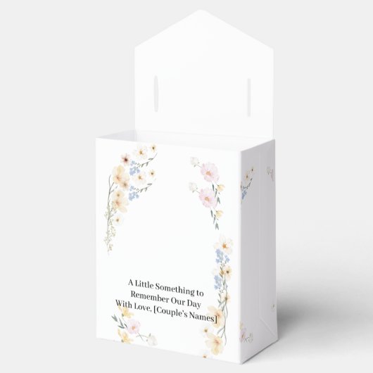 Een beetje iets om onze dag "Bloemen" te onthouden Bedankdoosjes (Geopend)