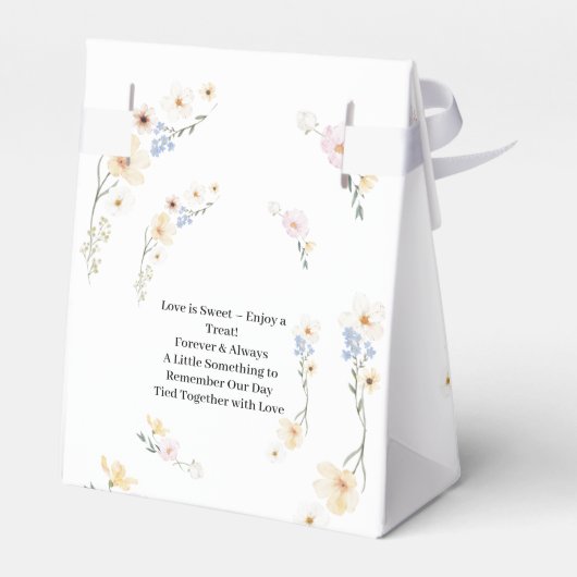 Een beetje iets om onze dag "Bloemen" te onthouden Bedankdoosjes (Achterkant)