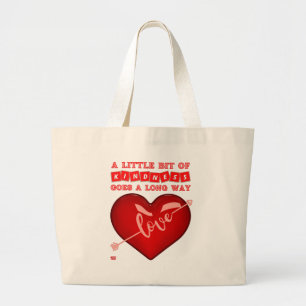 "EEN BEETJE KINDERS..." inspirerend quote Grote Tote Bag