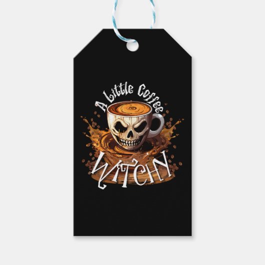 Een beetje koffie hekserij cadeaulabel (Voorkant)