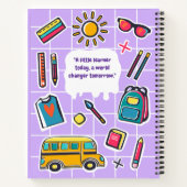 Een beetje leergierig vandaag, een wereld verander notitieboek (Achterkant)