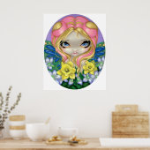 Een beetje lentekruitenbloemfee poster (Keuken)