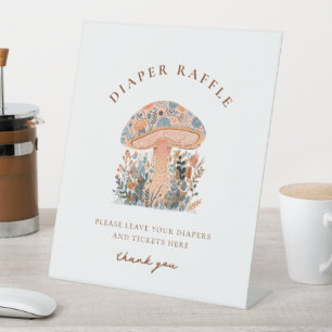 Een beetje leuk Guy Mushroom Baby shower Reclamebord Met Voetstuk
