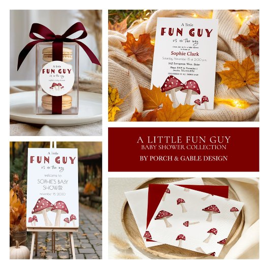 Een beetje leuk man Waterverf paddenstoel Baby sho Bedankjes Labels