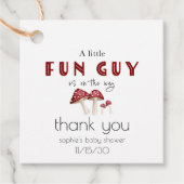 Een beetje leuk man Waterverf paddenstoel Baby sho Bedankjes Labels (Voorkant)