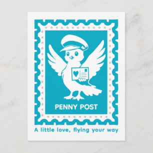 Een beetje liefde dat jouw kant op vliegt Penny Po Briefkaart