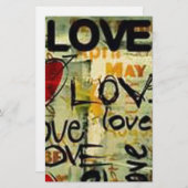 Een beetje liefdesgraffiti briefpapier (Voorkant / Achterkant)