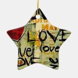 Een beetje liefdesgraffiti keramisch ornament