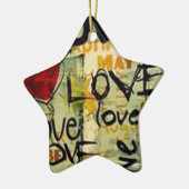 Een beetje liefdesgraffiti keramisch ornament (Links)